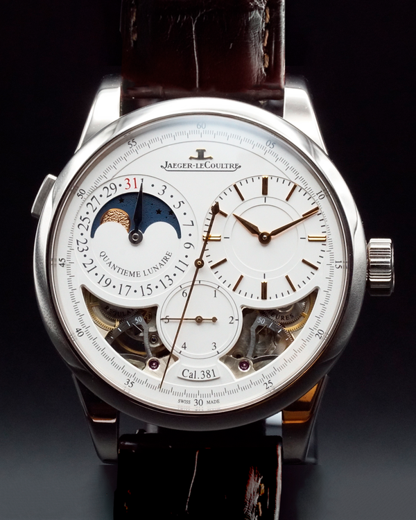 2017 Jaeger-LeCoultre Duometre Quantième Lunaire 40.5MM Silver Dial Leather Strap (Q6043420)