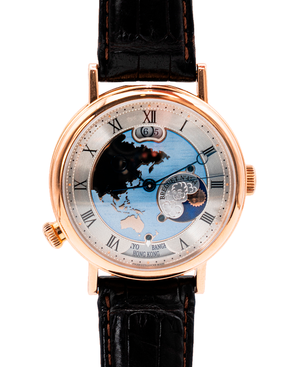 2015 Breguet Classique Hora Mundi 43MM Silver Dial Leather Strap (5717BR/US/9ZU)
