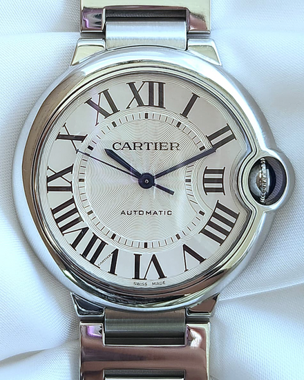2020 Cartier Ballon Bleu 36MM Silver Dial Steel Bracelet (W6920046)