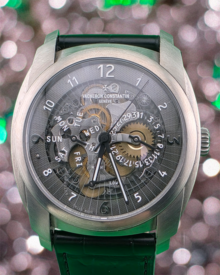 2016 Vacheron Constantin Quai De I'lle 41MM Skeleton Dial Leather Strap (85050/000T-9341)
