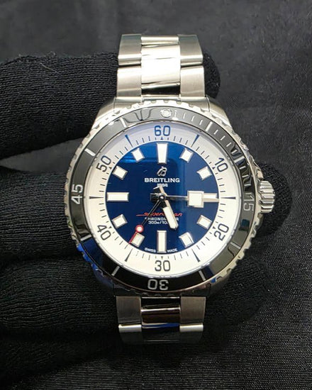 2025 Breitling Superocean 44MM Blue Dial Steel Bracelet (A17376)