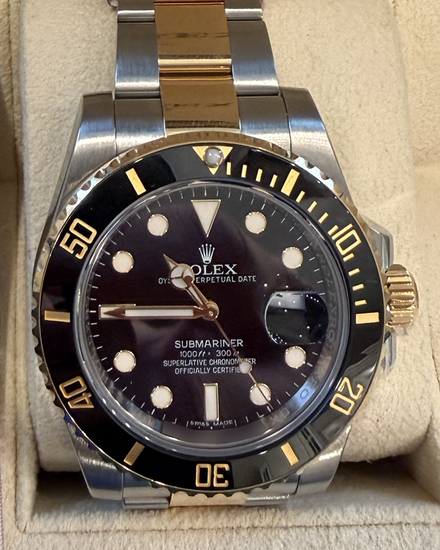 2015 Rolex Submariner Date 40MM Black Dial Two-Tone Oyster Bracelet (116613LN)