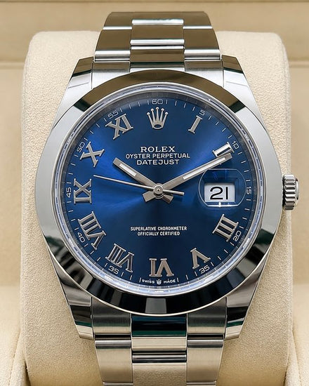 2026 Rolex Datejust 41MM Blue Dial Oyster Bracelet (126300)
