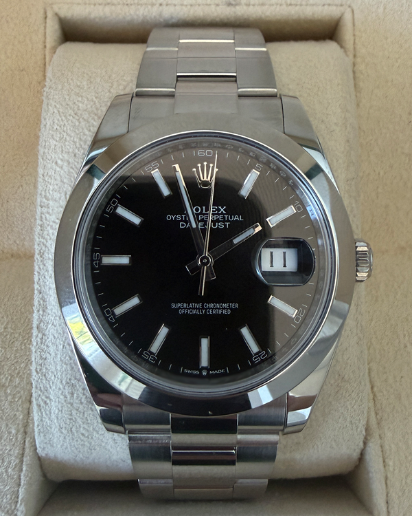 2024 Rolex Datejust 41MM Black Dial Oyster Bracelet (126300)