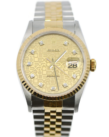 1997 Rolex Datejust 36MM Champagne "Jubilee" Dial Two-Tone Jubilee Bracelet (16233)