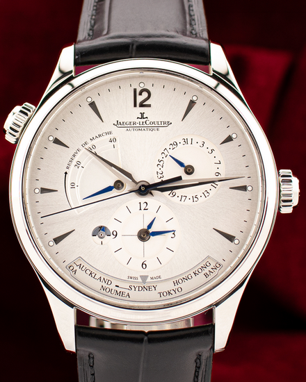 2013 Jaeger-LeCoultre Master Control Geographic 39MM Silver Dial Leather Strap (Q1428421)