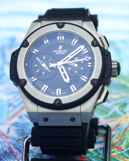 Hublot King Power L.E. 48MM Black Dial Rubber Strap (715.ZX.1127.RX)