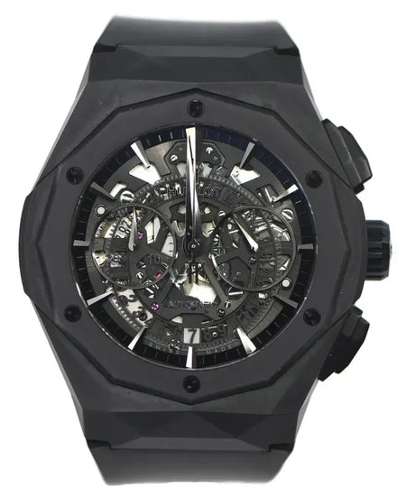 Hublot Classic Fusion Aerofusion Chronograph "Orlinski Black Ceramic" L.E. 45MM Skeleton Dial Rubber Strap (515.CI.0119.RX.ORL.18)