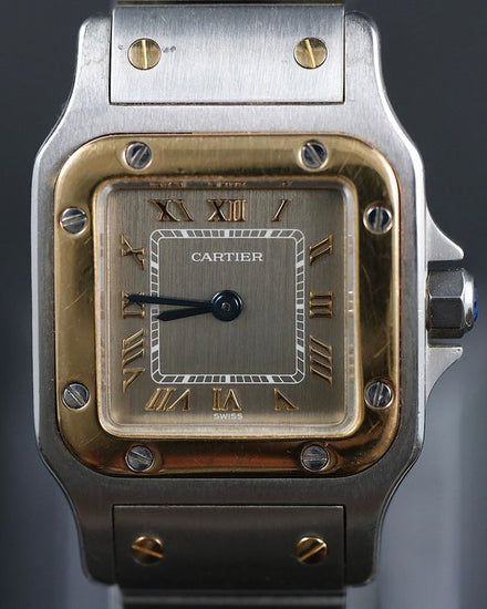 1994 Cartier Santos Galbée 25MM Quartz Grey Dial Two-Tone Bracelet (1567)