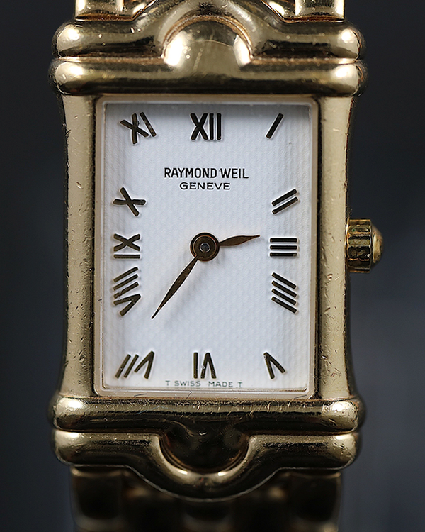 Raymond Weil Geneve Tank 18MM Quartz White Dial Steel Bracelet (5857)