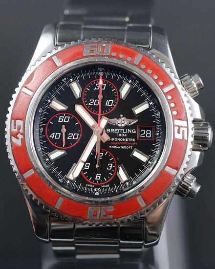 Breitling Superocean Chronograph II L.E. 44MM Black Dial Steel Bracelet (A13341)