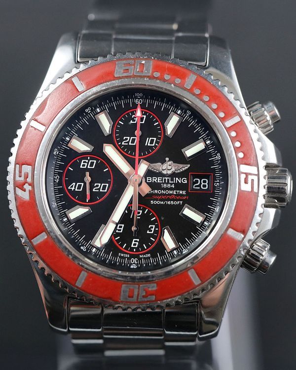Breitling Superocean Chronograph II L.E. 44MM Black Dial Steel Bracelet (A13341)