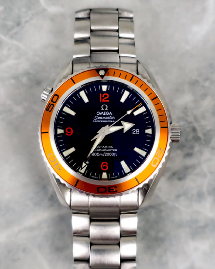 No Reserve - Omega Seamaster Planet Ocean 600M 45.5MM Black Dial Steel Bracelet (2208.50.00)