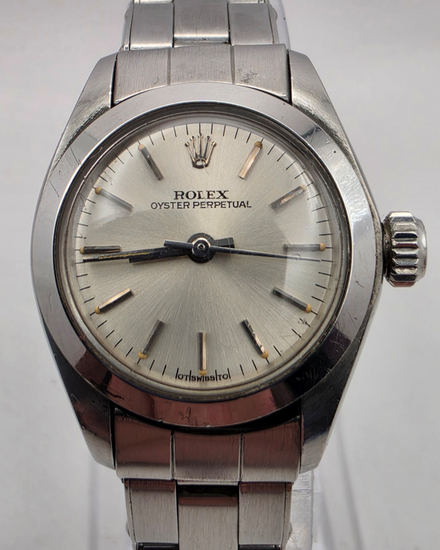 1974 Rolex Oyster Perpetual Lady 26MM Silver Dial Oyster Bracelet (6718)