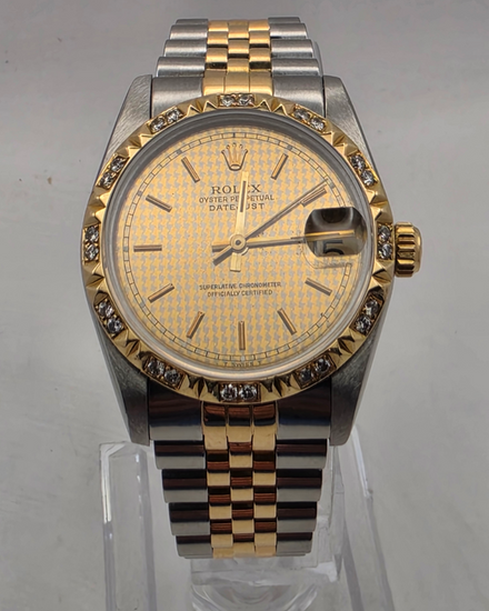 Rolex Datejust 31MM "Houndstooth" Dial Two-Tone Jubilee Bracelet (68273)