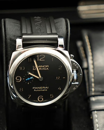 2017 Panerai Luminor Marina 1950 3 Days 44MM Black Dial Rubber Strap (PAM01359)