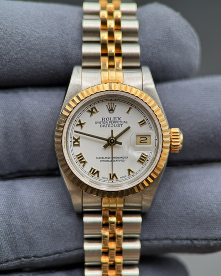 Rolex Lady-Datejust 26MM White Dial Two-Tone Jubilee Bracelet (69173)