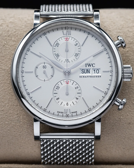 2021 IWC Schaffhausen Portofino 42MM Silver Dial Steel Bracelet (IW391028)