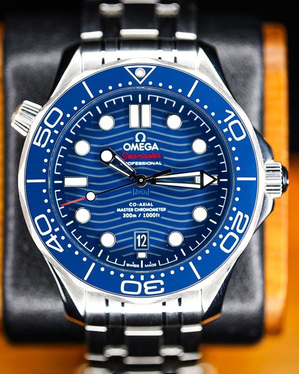 No Reserve - 2021 Omega Seamaster Diver 300M 42MM Blue Dial Steel Bracelet (210.30.42.20.03.001)