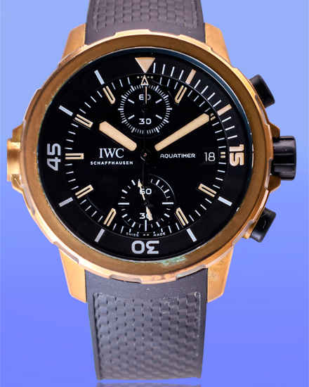 No Reserve - 2015 IWC Schaffhausen Aquatimer "Expedition Charles Darwin" S.E. 44MM Black Dial Rubber Strap (IW379503)