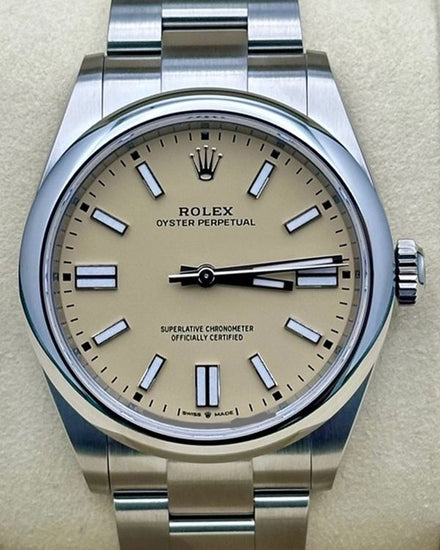 2026 Rolex Oyster Perpetual 41MM Beige Dial Oyster Bracelet (134300)