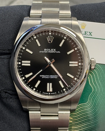 2021 Rolex Oyster Perpetual 41MM Black Dial Oyster Bracelet (124300)
