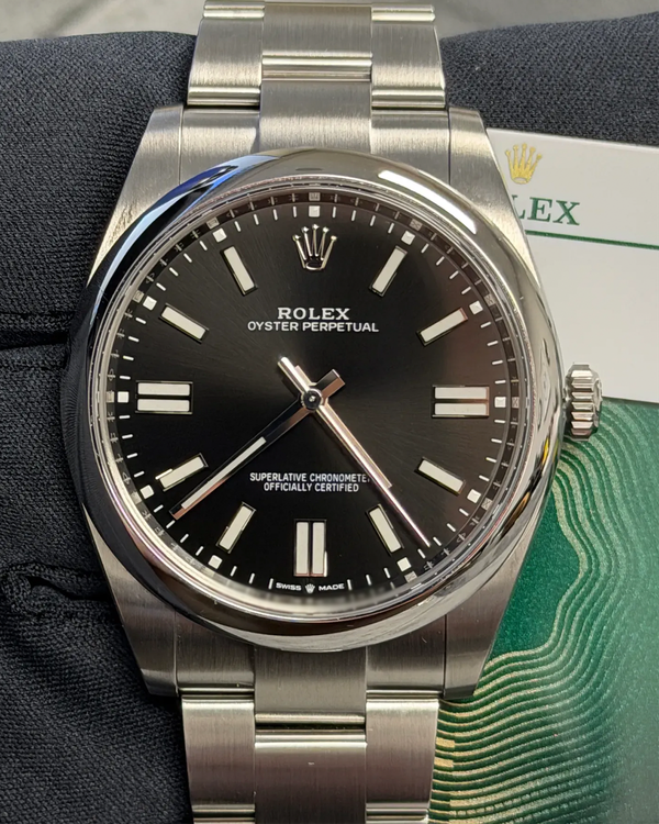 2021 Rolex Oyster Perpetual 41MM Black Dial Oyster Bracelet (124300)