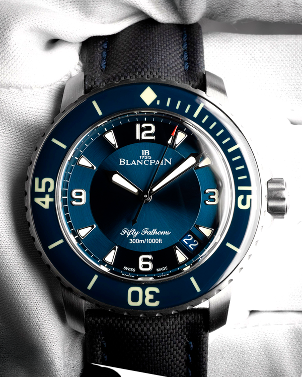 2018 Blancpain Fifty Fathoms 45MM Blue Dial Textile Strap (5015-12B40-O52A)