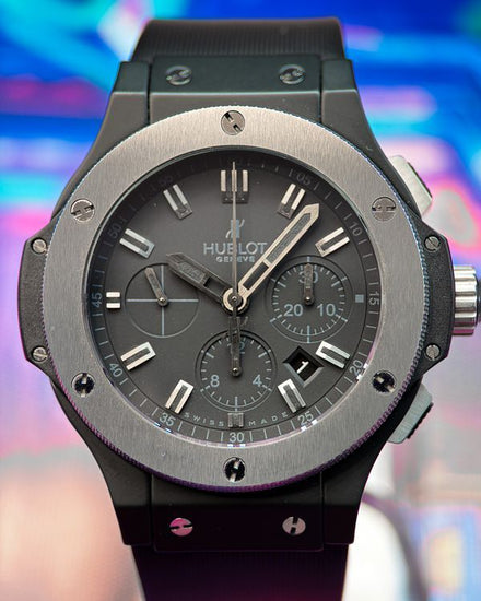 2013 Hublot Big Bang "Ice Bang" 44MM Black Dial Rubber Strap (301.CK.1140.RX)