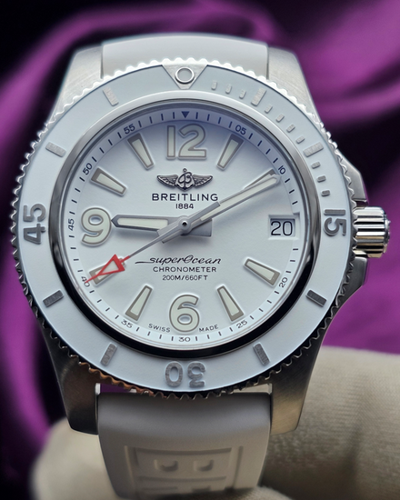 Breitling Superocean II 36MM White Dial Rubber Strap (A17316)