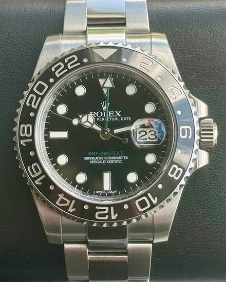 2014 Rolex GMT-Master II 40MM Black Dial Oyster Bracelet (116710LN)