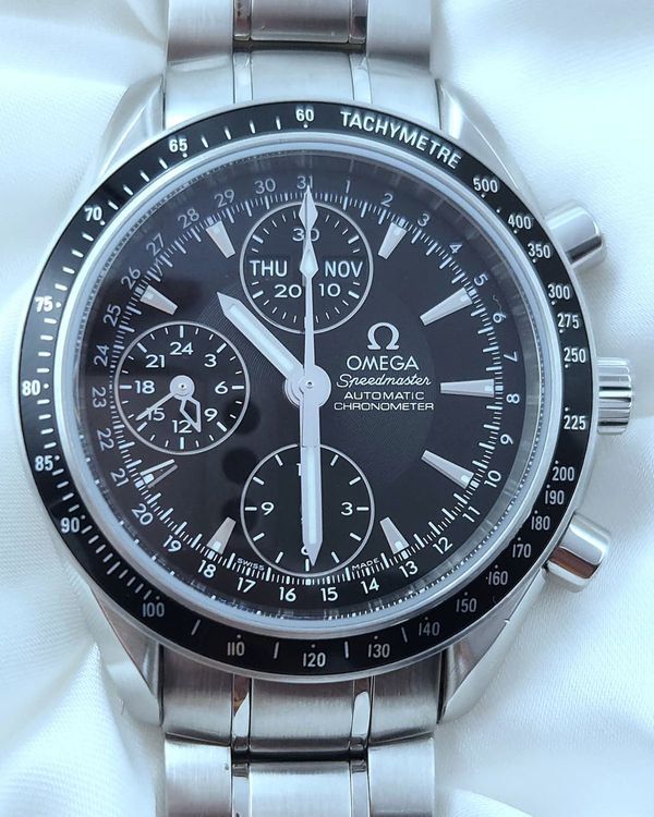 2021 Omega Speedmaster Day-Date 40MM Black Dial Steel Bracelet (3220.50.00)
