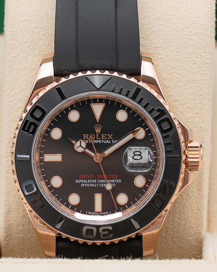 Rolex Yacht-Master 40MM Black Dial Rubber Strap (116655)