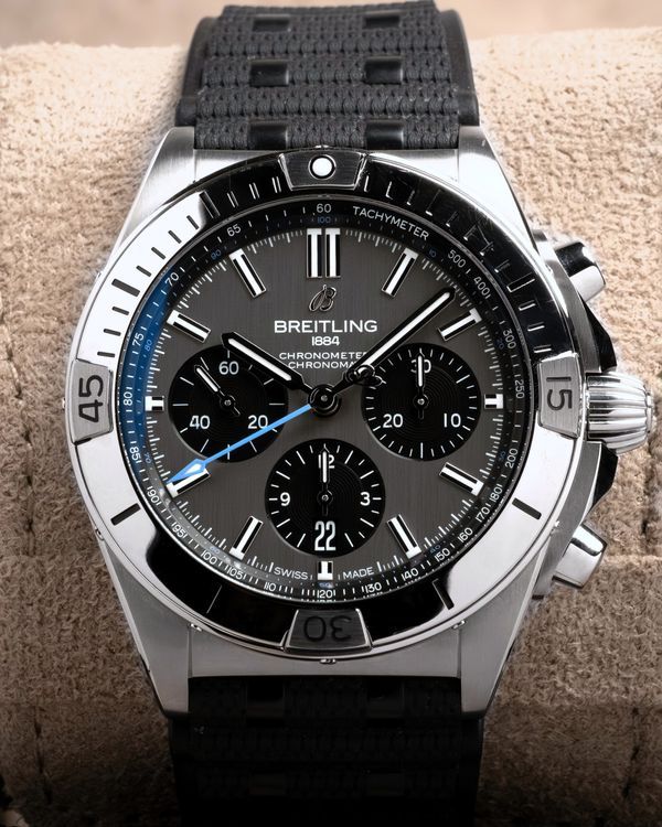 2024 Breitling Chronomat B01 42 42MM Black Dial Rubber Strap (EB0134101M1S1)