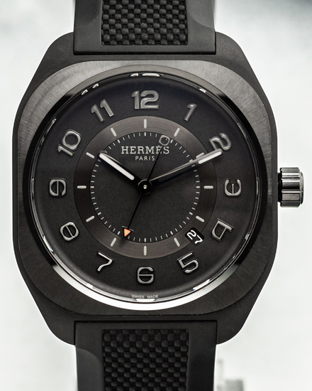 No Reserve - 2026 Hermès H08 Graphene 39MM Black Dial Rubber Strap (057303WW00)