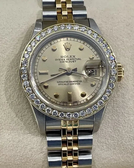 1986 Rolex Lady-Datejust 26MM Champagne "Nipple" Dial Two-Tone Jubilee Bracelet (69173)