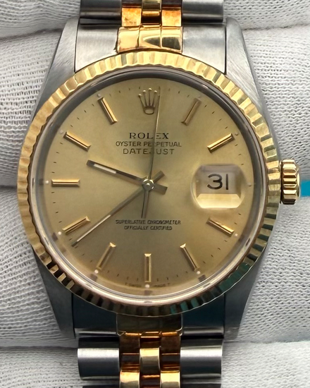 1994 Rolex Datejust 36MM Champagne Dial Two-Tone Jubilee Bracelet (16233)
