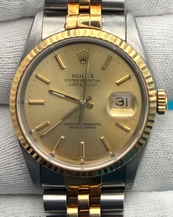 1994 Rolex Datejust 36MM Champagne Dial Two-Tone Jubilee Bracelet (16233)