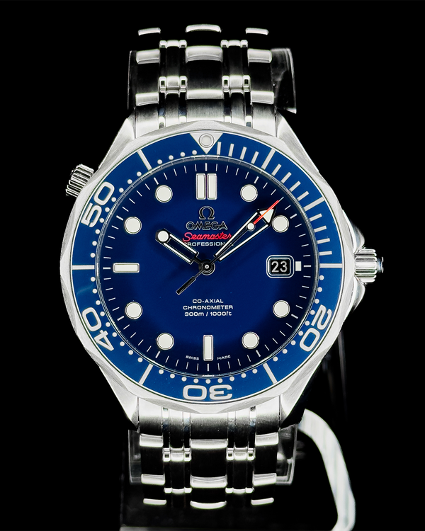 No Reserve - 2016 Omega Seamaster Diver 300M 41MM Blue Dial Steel Bracelet (212.30.41.20.03.001)