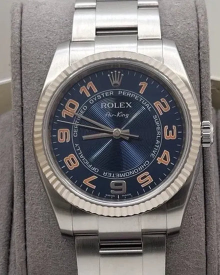 2008 Rolex Air-King 34MM Blue Dial Oyster Bracelet (114234)