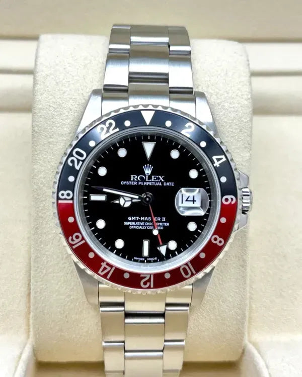 2000 Rolex GMT-Master II "Coke" 40MM Black Dial Oyster Bracelet (16710)