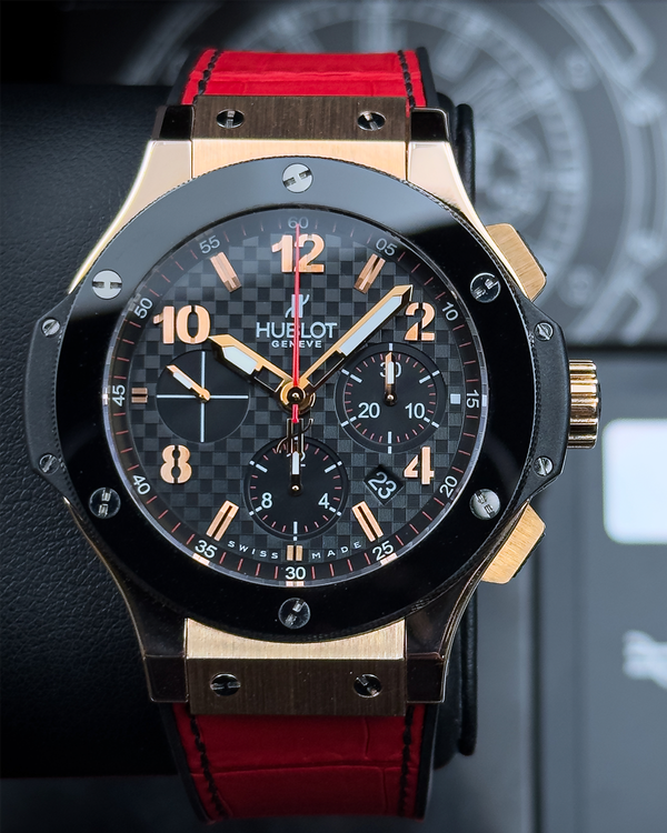 2013 Hublot Big Bang 44MM Carbon Fiber Dial Leather Strap (301.PB.131.RX)