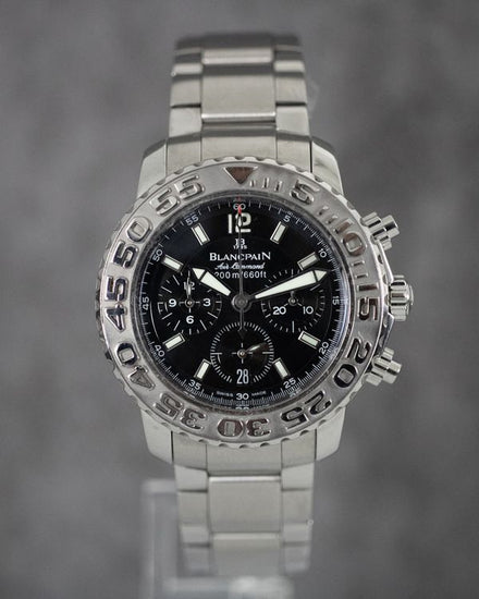 Blancpain Air Command Flyback Trilogy Chronograph 40MM Black Dial Steel Bracelet (2285F-1130-71)
