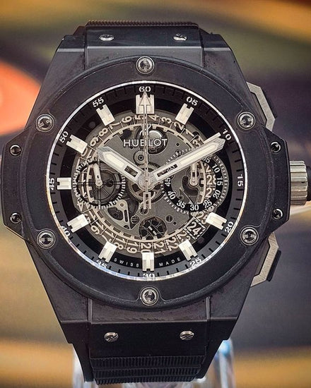 Hublot King Power Unico "Black Magic" 48MM Skeleton Dial Rubber Strap (701.CI.0170.RX)