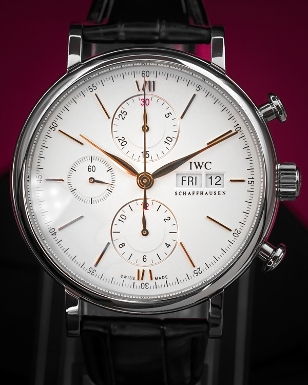 2018 IWC Schaffhausen Portofino 42MM Silver Dial Leather Strap (IW391022)