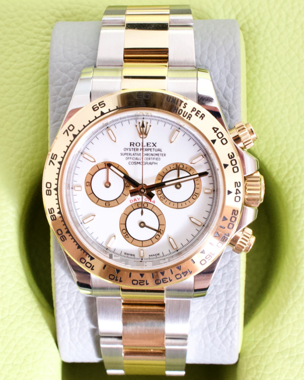 2025 Rolex Cosmograph Daytona 40MM White Dial Two-Tone Oyster Bracelet (126503)