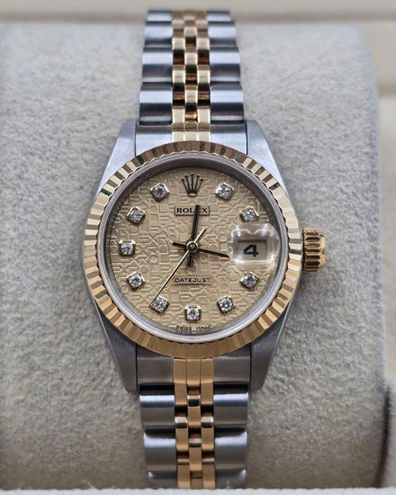 1997 (W Serial) Rolex Lady-Datejust 26MM Champagne "Jubilee" Dial Two-Tone Jubilee Bracelet (69173)