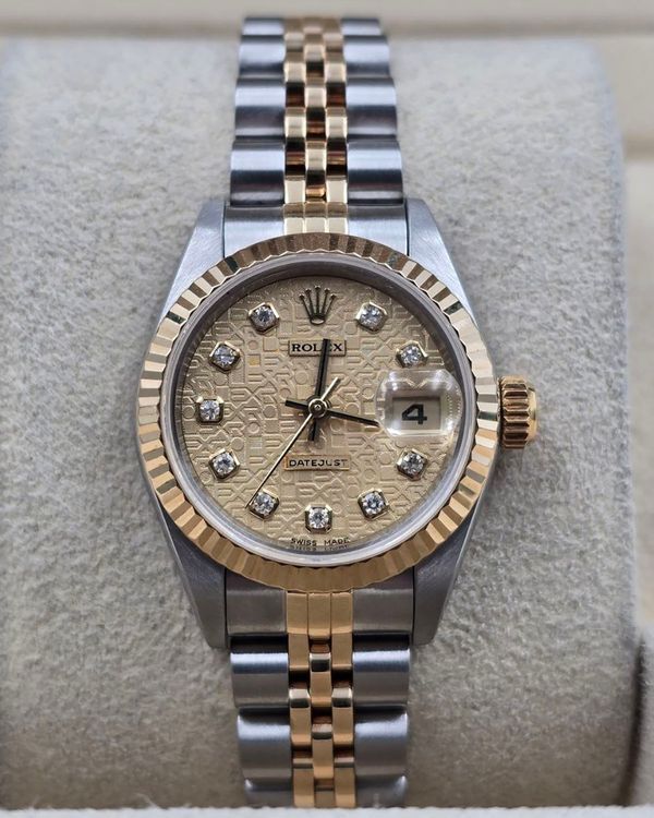 1997 Rolex Lady-Datejust 26MM Champagne "Jubilee" Dial Two-Tone Jubilee Bracelet (69173)
