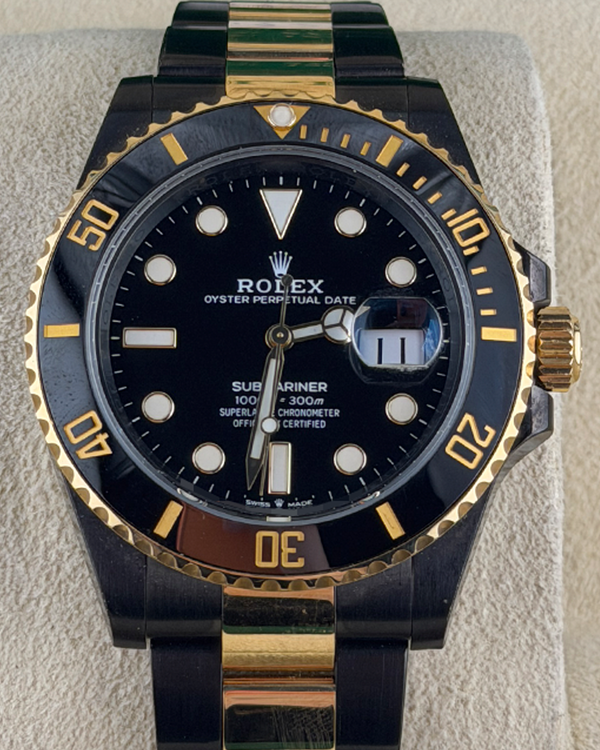 2021 Rolex Submariner Date 41MM Black Dial Aftermarket Two-Tone Oyster Bracelet (126613LN)