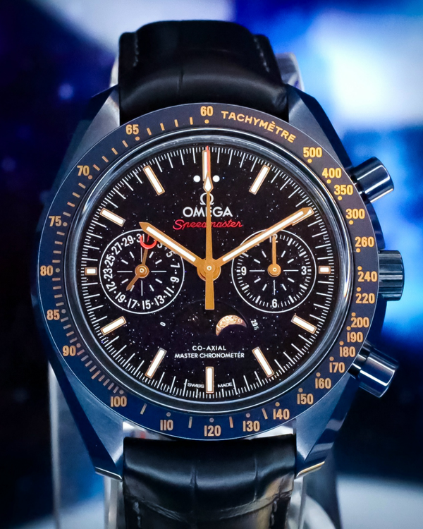 2023 Omega Speedmaster Moonphase "Blue Side Of The Moon" 44.25MM Aventurine Dial Leather Strap (304.93.44.52.03.002)